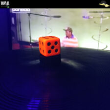 Borboleta(Dado) Tribal percussion para Estantes de Prato 8mm Laranja Neon - Kit com 2 Unid.