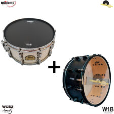 Kit de Peles Williams Density - WCB2 Duplo filme Coated BLACK 14″ Batedeira + W1B 14″ Resposta