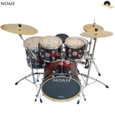 Bateria Noah Drums DC5 Series(Scarlet Fade) - Completa com 10"/12"/16"/22"/14" + Acessórios