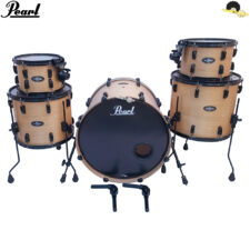 Bateria Seminova Pearl Vision VBL natural CUSTOM 100% Birch (Sheel Pack) - Com ferragens em pintura eletrostática