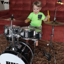 Bateria PHX Infantil profissional Black DS514C BK - Com Bumbo 14"