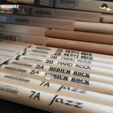 Baqueta para bateria 2B Williams Classic American Hickory - Alta durabilidade