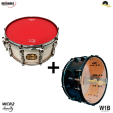 Pele para Caixa Williams Density - WCR2 Duplo filme Coated RED 13" Batedeira + W1B 13″ Resposta