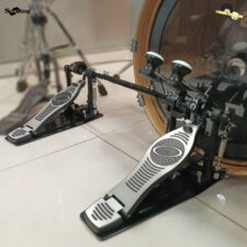 Pedal Duplo De Bumbo Para Bateria Com Double Chain Drive Híbrido 2 e 1 - Spanking 22.2