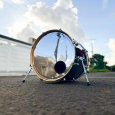 Pele de Bumbo ESPELHADA Cromada D’Groove Mirror Skin PRO Bumbo 22" (A pronta entrega)