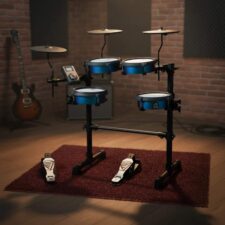 Bateria Eletrônica E-Force Odery EF2-V1 Camaleão Cascos de Madeira, Peles Mesh e Bluetooth