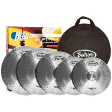 Kit de Pratos Sahab Hero 14 16 18 20 Aço Escovado com Bag